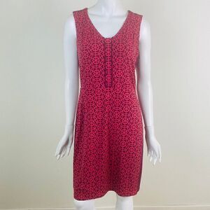 NWT 41 Hawthorn Stitch Fix Sleeveless Pink & Maroon Geometric Print Sheath Dress